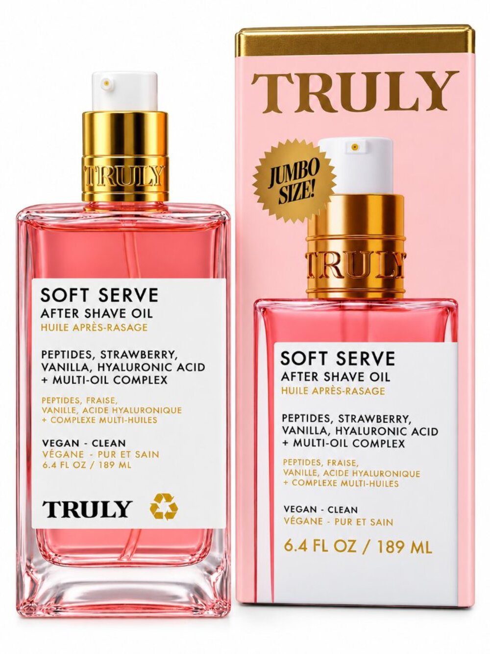 Truly JUMBO SIZE Soft Serve After Shave Oil 6.4 oz ($49 MSRP)